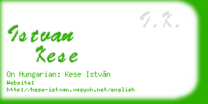 istvan kese business card